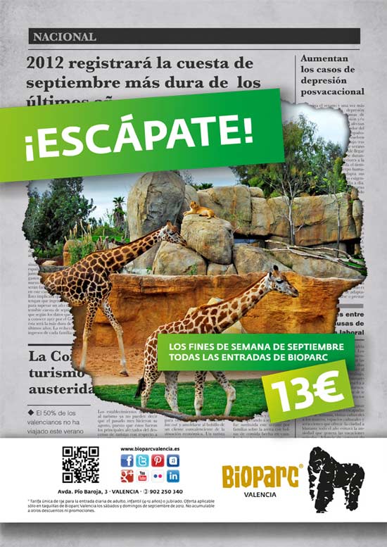 Oferta Bioparc Valencia Septiembre