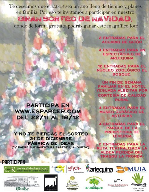 Sorteo actividades familiares en Asturias