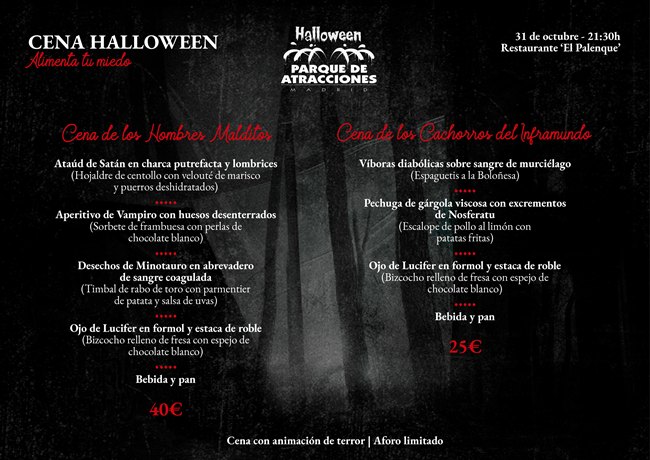 Cena especial Halloween