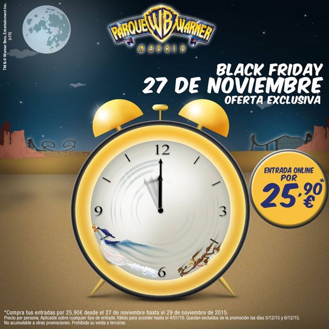 El Parque Warner también celebra el Black Friday